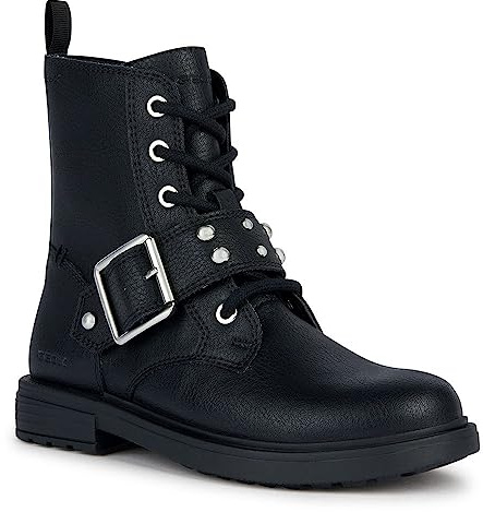 Geox Girl's J Eclair Ankle Boot, Nero, 11 UK Child