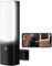 VisorTech Lampe mit Kamera: LED-Außenwandleuchte, WLAN-2K-Kamera, PIR, Nachtsicht, Sirene, schwarz (Ausenleuchte mit Kamera, Ueberwachungskamera, Smartphone Halterung)