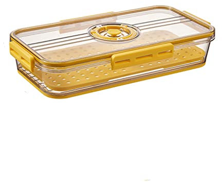 JMAHM Kühlschrank Schubladen Fridge Organizer Stapelbar Kühlschrank Aufbewahrungsbox fur Küchen、Kühlschrank、Schränke (32.5x17.5x6.3cm)