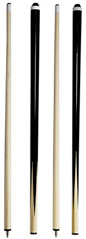 Phantasilet Billardqueues aus Holz, 2-teilig, 147,7 cm, Hartholz-Queues, 540-595 ml, wirtschaftliche Queues, gut für Haus und Bar, amerikanische Poolspiel-Übungsqueues für Anfänger, 2 Stück