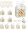 LALAGO 100 Stück Hochzeit Geschenkbox Süßigkeiten Box Gastgeschenke Kleine Geschenkboxen Schachtel mit Farbband Bonboniere Kasten für Gäste für Hochzeit Hochzeitstag Kinder Taufe Party (off-white)