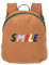 LÄSSIG Kleiner Kinderrucksack für Kita Kindertasche Krippenrucksack mit Brustgurt, 20 x 9.5 x 24 cm, 3,5 L/Tiny Backpack Cord Smile caramel