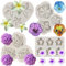 MYPRACS Frangipani Plumeria Flower Silicone Mould Peony Flower Fondant Moulds Pansy Flower Mould for Cupcake Topper Cake Decorating Chocolate Candy Polymer Clay Gum Paste Set of 4