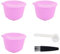 Wiederverwendbare Edelstahl-Kapseln, nachfüllbar, Kaffeefilterbecher für Dolce Gusto-Kaffeemaschine (lila, 3 Kapseln, 1 Löffel, 1 Bürste)