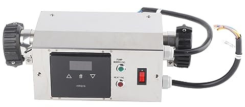 Termostato de piscina, controlador de temperatura del calentador de piscina de 2KW para SPA, acero inoxidable, temperatura ajustable (estilo americano)