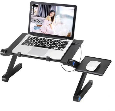 lesulety Supporto del Computer Portatile per Il Letto Lap Desk Bed Table Tray Table Laptop Bed Tray Scrivania Bed Desk Desk Desk per Laptop Tavolo Pieghevole,Nero,L