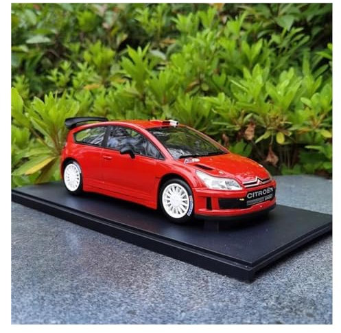 1:18 for Citroën C4 WRC Racing Druckguss-Modellauto, Metall, großes Spielzeugauto, Geschenk, fertiges Auto, Ornament, Rot