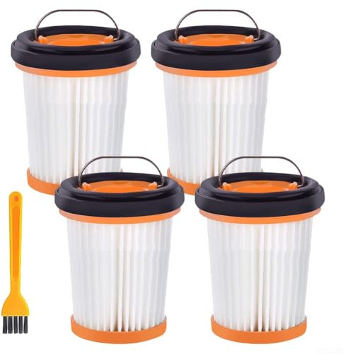 HEPA-Filter Ersatzfilter passend für Shark W1 W2 W3 WV200 WV205 schnurlosen Handstaubsauger – waschbare HEPA-Filter, mit kleiner Bürste, 4 Stück