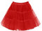 Wikoan Damen Petticoat Unterrock Tüllrock Kurz Tutu Ballett Ballkleid Unterrock Underskirt Crinoline Frauen Plissee Party Kostüm Rock Rot M