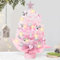 Weihnachtsbaum Rosa,Künstlicher Mini-Weihnachtsbaum 60cm, mit Beleuchtung und Weihnachtsbaum Kugeln,für Weihnachten Dekoration Hochzeiten Tischaufsätze Halloween Geburtstagsfeiern