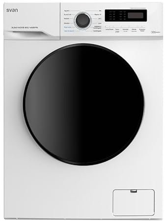 Svan Lavadora 8Kg Carga Frontal Blanco SL8401AIDVB. 1750W, 1400rpm, 12 Programas, Función Stop&Go, Clase de Eficiencia Energética A