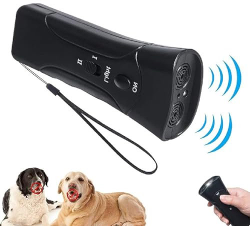Ultraschall-Antibell-Hundegerät, Ultraschall Anti Bellen Hund Gerät, Handheld-Ultraschall-Hundekontrollgeräte, wiederaufladbares Hundebellen Abschreckungsgerät für Drinnen und Drauße