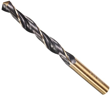 METALLIXITY Drill Bit (10.5mm) 4341 High-Speed Steel Black & Gold 1Pcs | Straight Shank 118° Black and Gold Finish for Copper Aluminum Wood Plastic Medium Hard Metal