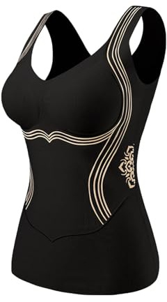 HAOLEI Women's Thermal Tank Tops UK Sale Clearance,Ladies Vests Thermal Underwear Seamless Warm Velvet Base Layer V Neck Fleece Sleeveless Tank Top Camisoles Tee Shirt Heat Holder Autumn Winter Tops