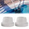 2Pcs Pool Ladder Bumpers, Rubber Stoppers for 1.12 Inch Ladder Foot Pipe White Protective End Cap Non-Slip Pool Accessories