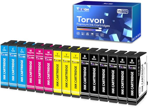 Torvon Compatible 603 XL Cartuchos 15-Paquete Compatible con Epson 603XL | Compatible con 603XL Cartuchos de Tinta para XP-2100 XP-2105 XP-2150 XP-3100 XP-3150 XP-4100 WF-2810 WF-2820 WF-2830