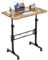 Höhenverstellbarer Schreibtisch mit Rollen, Tisch Computertisch Schreibtisch Höhenverstellbar Stehpult für Walking Pad Laufband für Zuhause, PC Tisch Klein für Home Office, 80 x 40cm, Vintagebraun