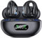 Open Ear Clip Wireless Earbuds Bluetooth 5.3, Sports Earphones Built-in Microphone with Earhooks & Ear Hook, Wireless Charging Case & Display, Waterproof Fitness Headphones for Sports,Black
