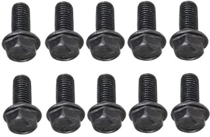 10 piezas de tornillos de metal negro for hoja de sierra, pernos de 6 mm, 7 mm y 8 mm, rosca izquierda, cabeza hexagonal, piezas de herramientas, juegos de tuercas y pernos(7mm)