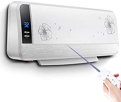 Wall Mounted Remote Control Electric Fan Heater, Overheating Protection, Bathroom Ipx2 Waterproof Energy Saving and Safety Protection Quick Heating Air (
