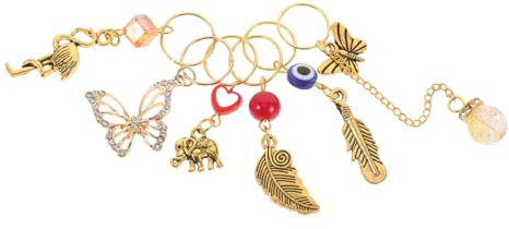 minkissy 6stücke Haarspiralen Aus Zinklegierung Ringe Und Haarschmuck Für Zöpfe Crystal Dreadlocks-schmuck Haarmanschetten-accessoires Für Frauen Und Mädchen