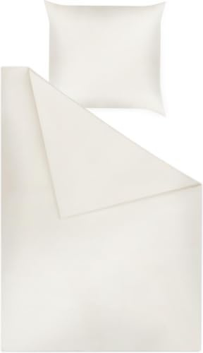 normani Bambus Bettwäsche Set aus weichem und hautfreundlichem Material – Bettbezug + Kissen mit Reißverschluss – Seiden-Touch gut für Haut und Haar Farbe Beige Größe 135 x 200 + 80 x 80 cm