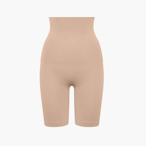 creamy fabrics Shaping Shorts Damen High Waist – Seamless Bauchweg Biker Shorts, Figurformende Kurze Leggings