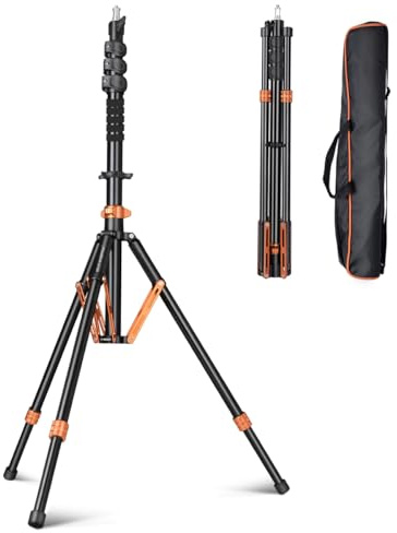 Utasitess Lichtstativ, Fotografie, luftgepolstert, 2,75 m, verstellbares Aluminium, robustes Stativ für Speedlite, Blitz, Softbox, Stroboskoplicht, Kamera, maximale Traglast 7,7 kg