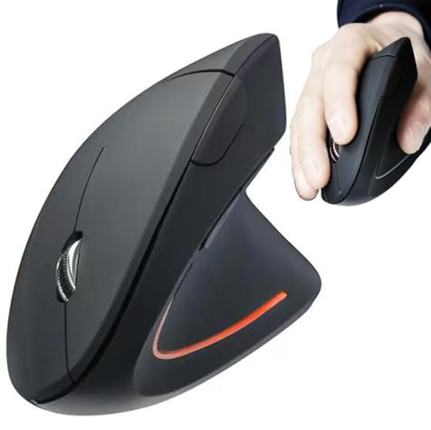 Vertikale Mäuse, kabellose Computermäuse, vertikaler Empfänger, wiederaufladbares Eingabegerät für Geschäftsreisen, professionelle, Arbeit, Spiel, Studium, Unterhaltung, Laptop, Zuhause