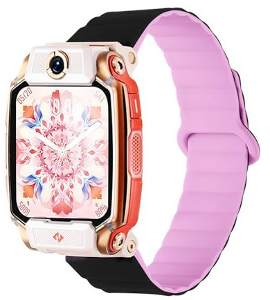 Wigento Magnetisches Silikon Armband für Imoo Watch Phone Series Two Color Design