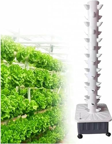 Set di torri idroponiche, 15 strati con 45 fori, kit di piantagione idroponica per acquaponica e giardinaggio verticale