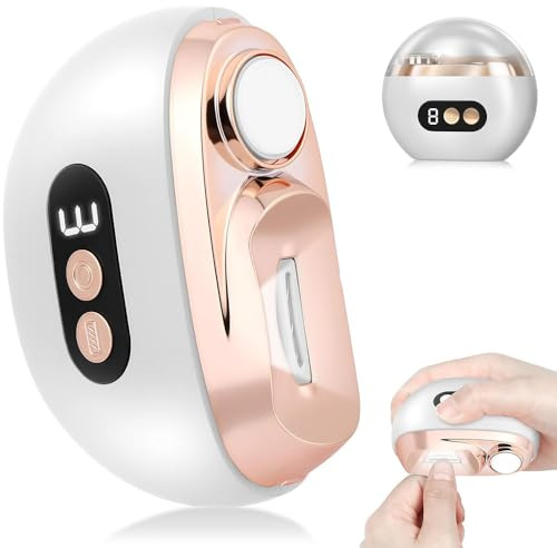 Coupe-Ongles Électrique, 2026 Nouveau Coupe-Ongles Automatique 3 Vitesses, 3-in-1 Coupe Ongles Electrique Adulte avec LED Automatique Des Ongles Pour Bébés Personnes Âgées (Blanc)