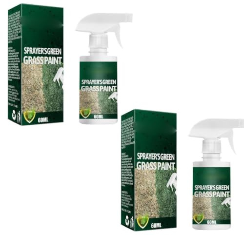2Pcs Green Grass Lawn Spray,Easy to Use Grass Dye | Paint Lawn Maintenance, Color Booster High Reliability, Premium Turf Colorants Grass Paint for Garden Lawn Yard