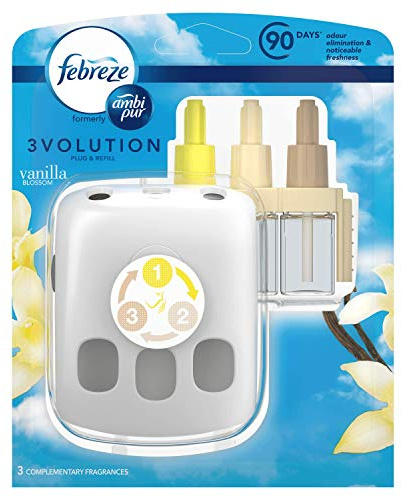 Febreze 3 Volution Air Freshener Plug In Starter Kit Vanilla Blossom