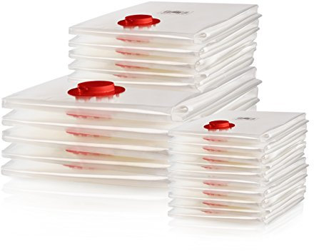 Blumtal Vakuum-Kompressionsbeutel - Vakuumbeutel für Kleidung - Vacuum Bags for Clothing - Staubsauger-Vakuumierbeutel im 20er Set (S, M, L)