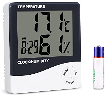 Mengshen Digitales Hygrometer Thermometer, Innentemperaturfeuchtigkeitsmessermeter Für Haus Büro Gewächshaus Keller Auto Babyroom, TH02