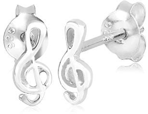 Elli Ohrringe Damen Ohrstecker Notenschlüssel Musik Melodie in 925 Sterling Silber
