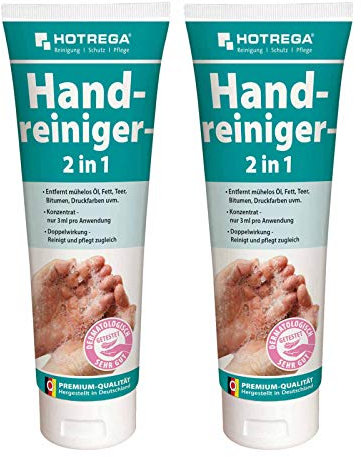 HOTREGA Handreiniger, Handwaschpaste, Handseife 2in1 250 ml Tube - Hand-Reinigung + Pflege, Mengen:2