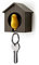Vogelhaus Schlüsselanhänger Schlüsselhalter Ring Vogel Pfeife Liebespaar Schlüsselring (Braunes Haus mit gelbem Vogel)