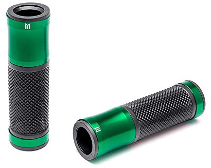 Motorrad Griffe Grün Aluminium & Gummi für Alle 22mm 7/8 Lenker