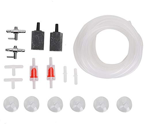 Zerodis Accesorios de Bomba de Aire de oxígeno para pecera, válvula de compresor de Bomba de Aire de Acuario, Conjunto de tubería de Enlace Recto Tipo T(Conjunto 8)