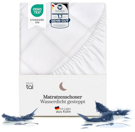 Blumtal® Luxus Gesteppter Matratzenschoner – Oeko-TEX Zertifiziert, Anti-Allergie Matratzenschoner, Matratzenschoner Wasserdicht – 160x200x30cm