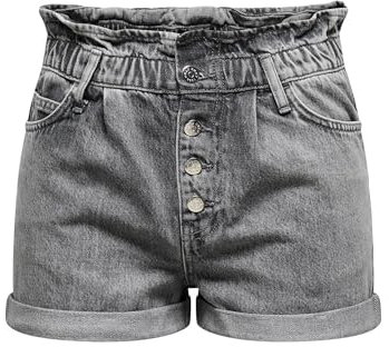 ONLY Damen Short 15200196 Grey Denim Xs