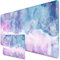 Beydodo Mauspad XXL, 900X400X3MM Mousepad Tischunterlage Large Size Multifunktionales, Großes Mauspad für Sternenhimmel-Roaming, Pink Marmorelemente