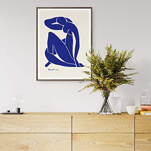Abstrait décoration de la maison toile Art peinture français Henri Matisse bleu affiches Hd impression mur photo salon décor 50x70 cm sans cadre