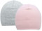 Baby Beanie für Jungen Mädchen, Kleinkind Mütze Herbst Winter 2er Set(48M) (6-24 Monate, Zweilagige: Grau+Rosa)