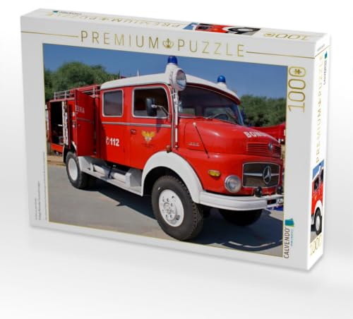 CALVENDO Puzzle Vintage Mercedes Feuerwehrwagen | 1000 Teile Lege-Größe 64 x 48 cm Foto-Puzzle für glückliche Stunden