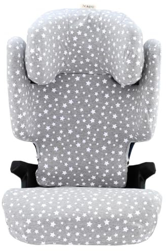 JYOKO Kids Sitzbezug kompatibel mit Romer Kidfix (Romer Kidfix M I-Size, White Star)