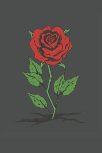 Notizbuch: Rosen Notizbuch | 6x9 Zoll DIN A5 | 120 Seiten Punktraster | Garten Notizheft | Natur Tagebuch | Blumen Schreibheft | Hobbygärtner Geschenk