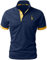 GNRSPTY Mens Short Sleeve Polo Shirts Classic Giraffe Embroidery Tennis T-Shirt,Blue 1,3XL